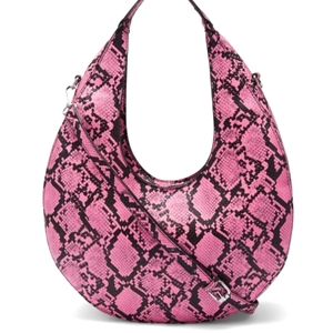 NEW!!! New York and Company Round Snake Print Shoulder Bag-Black / Pink
